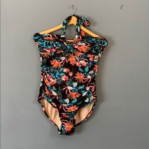Merona Target Floral One-Piece Swimsuit